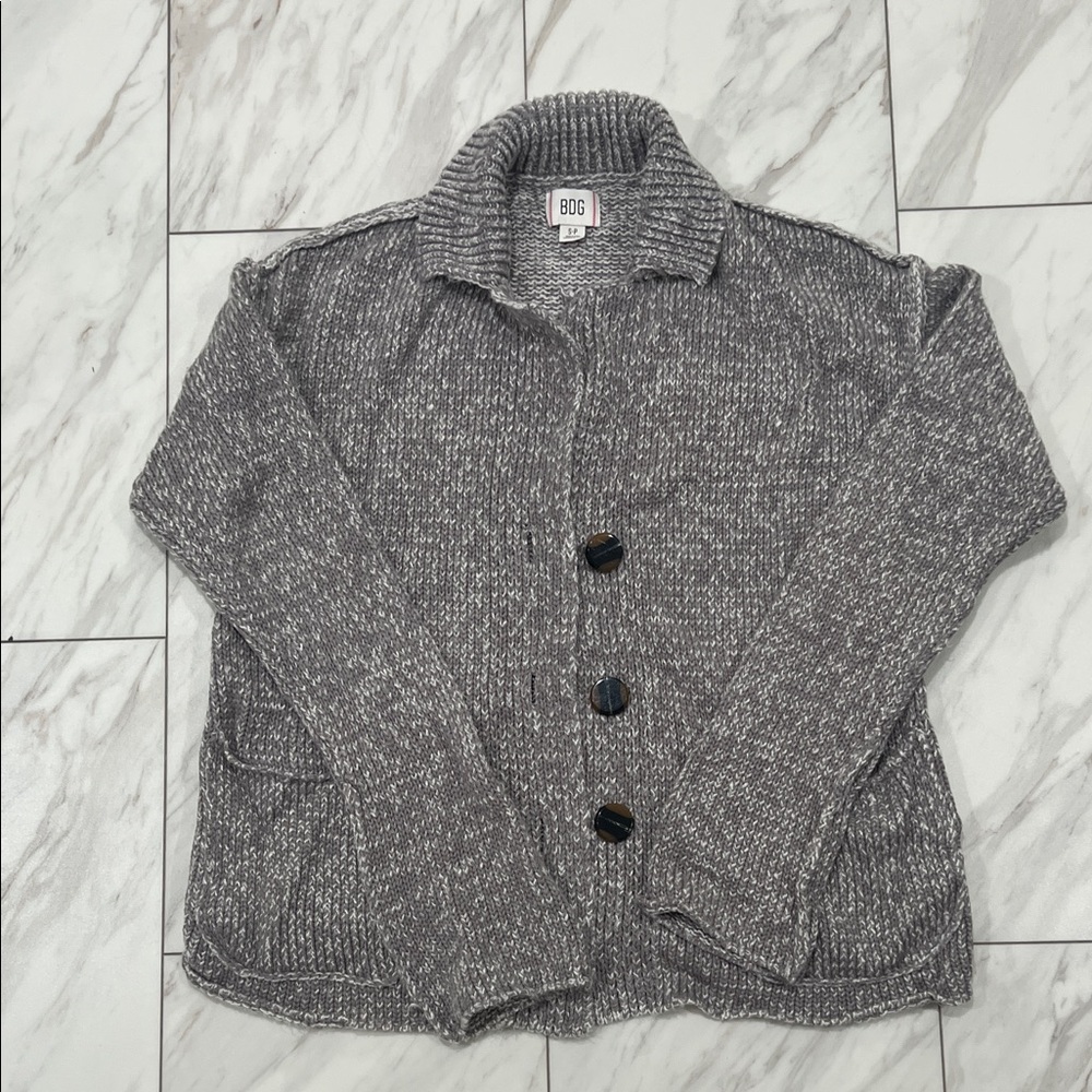 BDG Gray Knit Cardigan